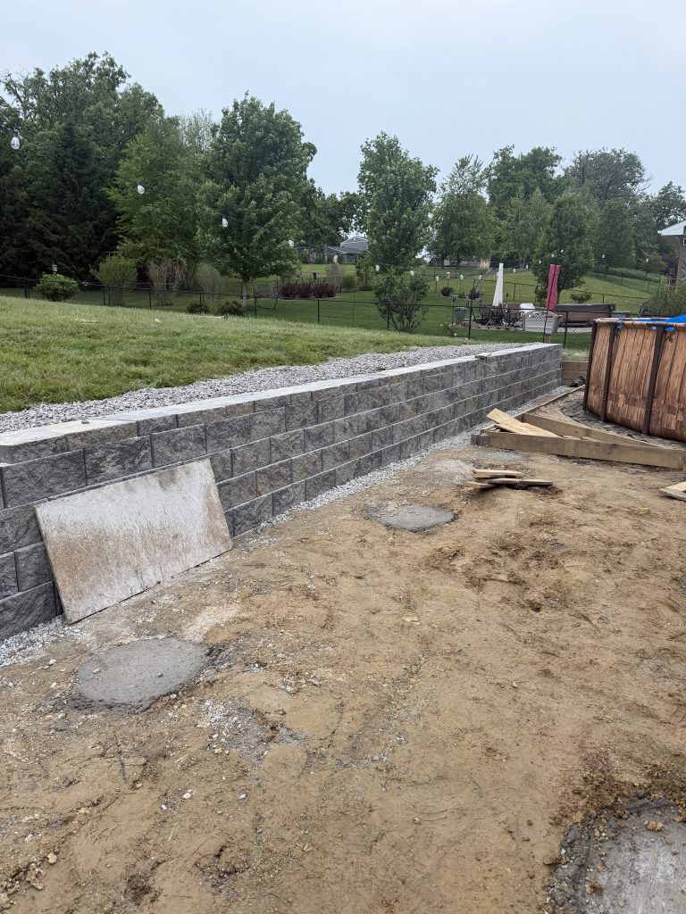 Retaining wall in Iowa City